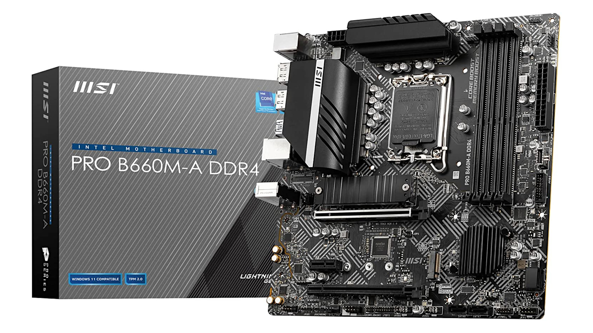 The best budget motherboard for Intel is the MSI Pro B660M-A