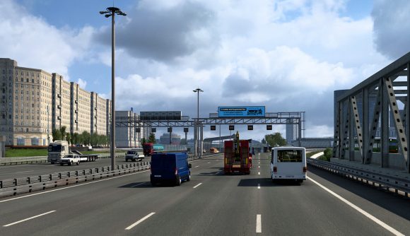 A Russian highway in Euro Truck Simulator 2