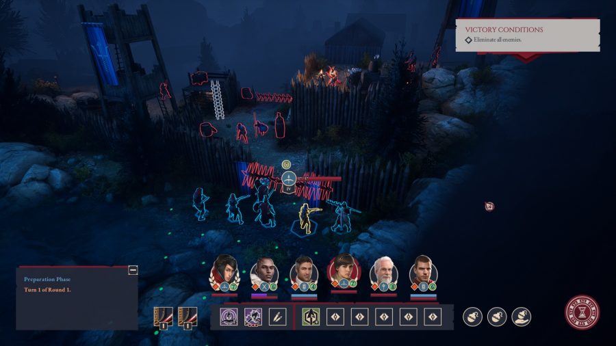A battle about to take place at night in Expeditions: Rome