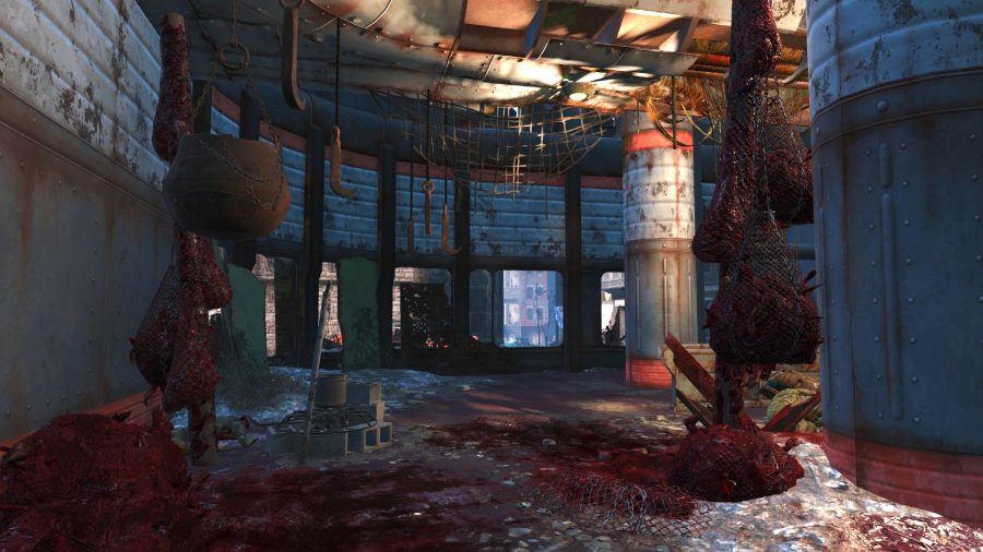 Des sacs Gore au centre-ville de Boston dans Fallout 4