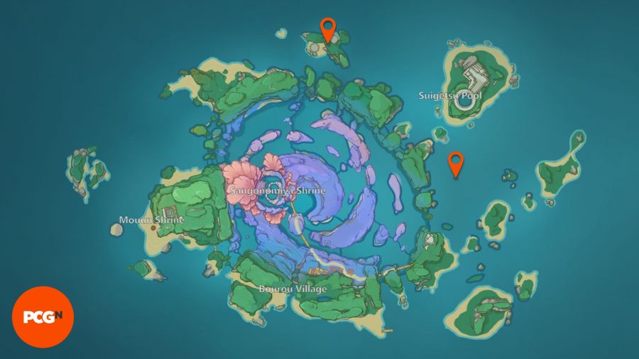 انازوما میں جینشین اثر سگلز کا نقشہ