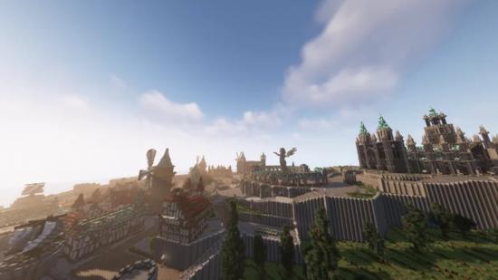 Genshin Impact's Mondstadt rebuilt in Minecraft