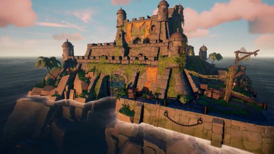 A sea fort in Sea of Thieves
