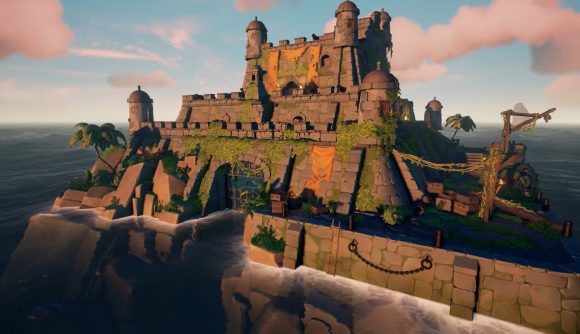 A sea fort in Sea of Thieves