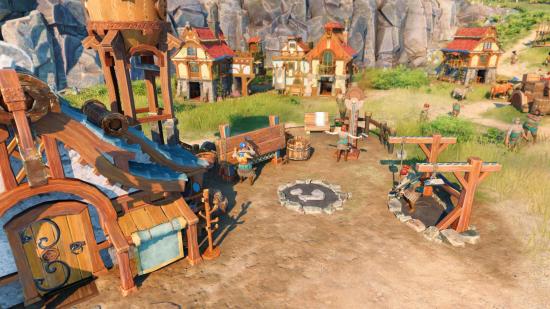 Citizens crafting wares in The Settlers reboot
