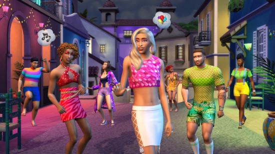Sims dressed up in the leaked Carnaval Streetwear Kit