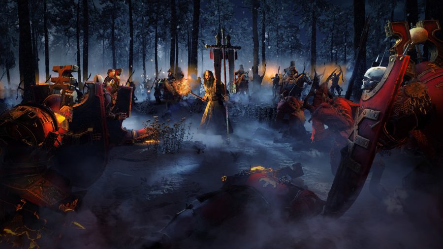Fighting in the forests of Total War: Warhammer 3