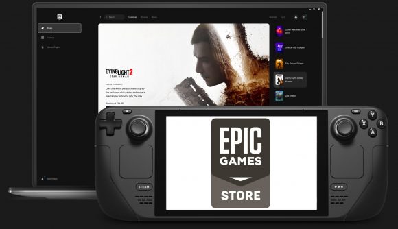 The Epic Games Store appears on the Steam Deck
