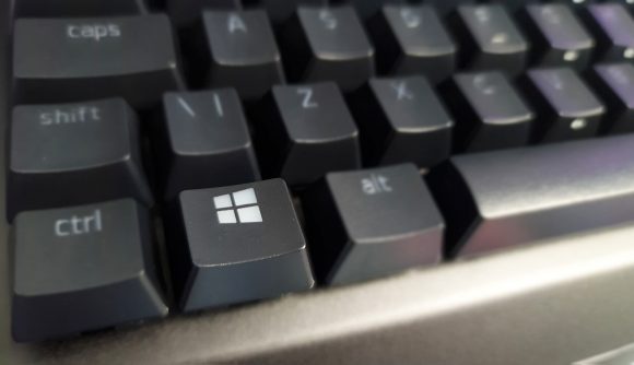 The Windows key on a gaming keyboard