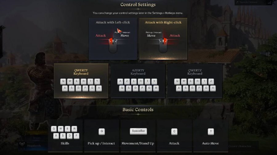 Lost Ark mouse settings and keybindings screen