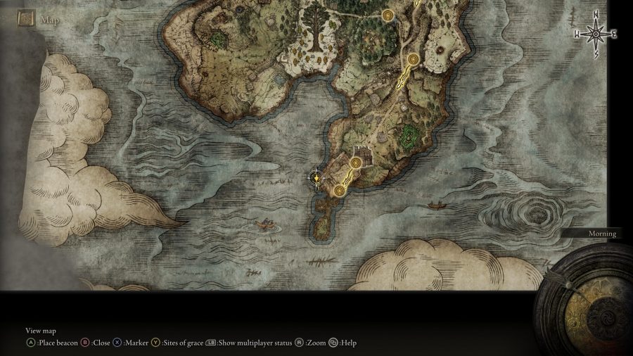 Map location for the Twinblade talisman in Elden Ring