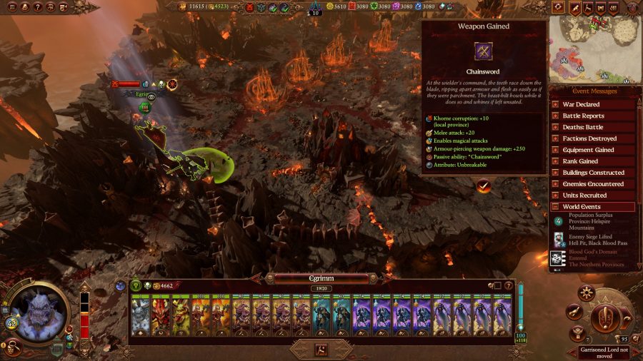 Chainsword Khorne doing work during our Total War: Warhammer 3 review