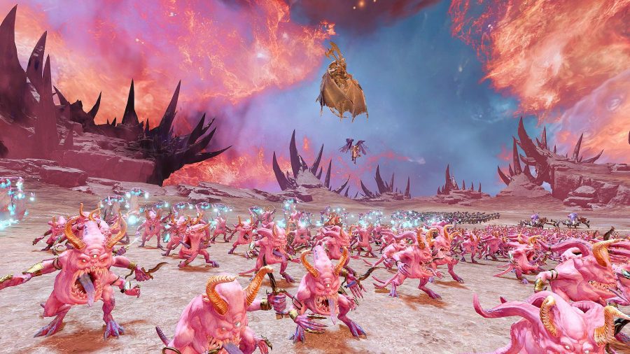 A battle in the Realms of Chaos in our Total War: Warhammer 3 review