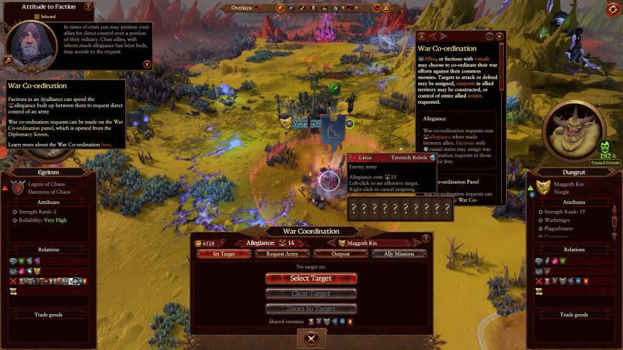 Coordinating a battle during our Total War: Warhammer 3 review