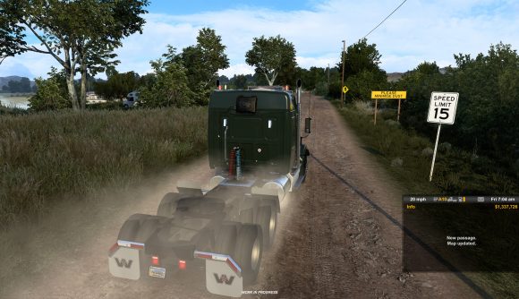 Finding a secret road in American Truck Simulator