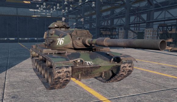 An M60 Patton tank in the battlegroup screen in Warno.