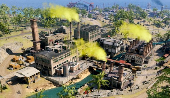 The new chemical factory in Call of Duty: Warzone Pacific.