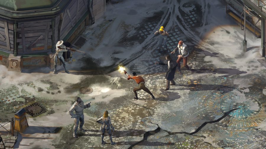Street Shootout at Disco Elysium, One of the Best Offline Games on PC