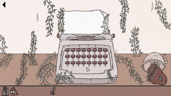 A typewriter from an adventure puzzle game called Birth