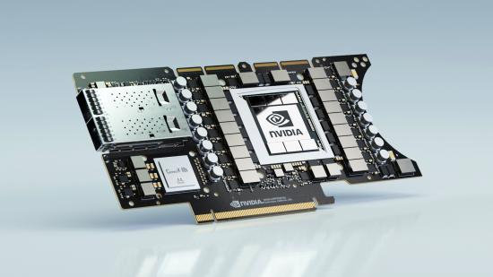 Nvidia GeForce RTX 4090: a GPU without its cooler attached, exposing the die