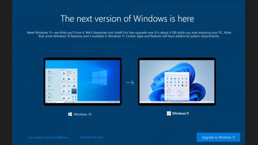 Windows 11 upgrade surface  with 2  screens and bluish  backdrop