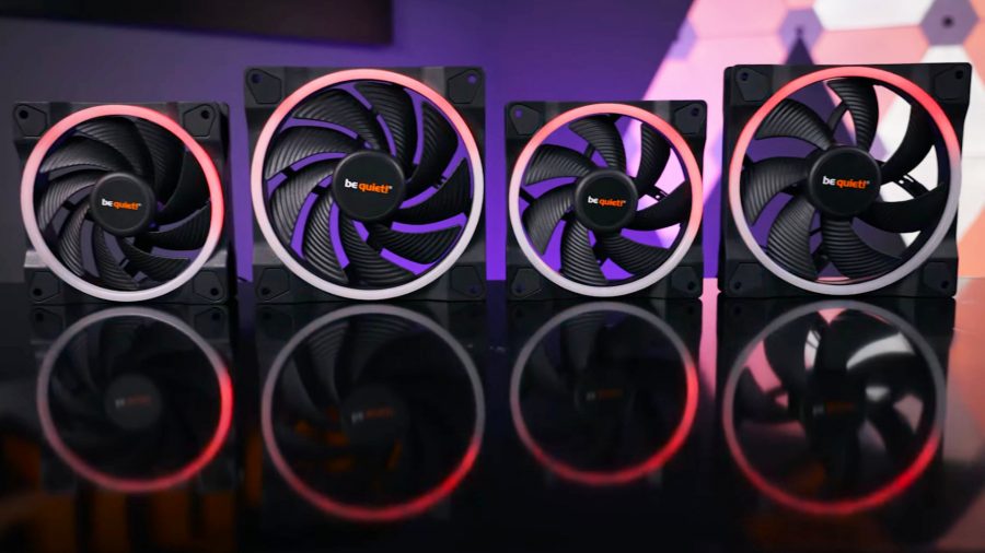 Be quiet! Light Wings are the best RGB fans, with both 120mm and 140mm lined up next to each other