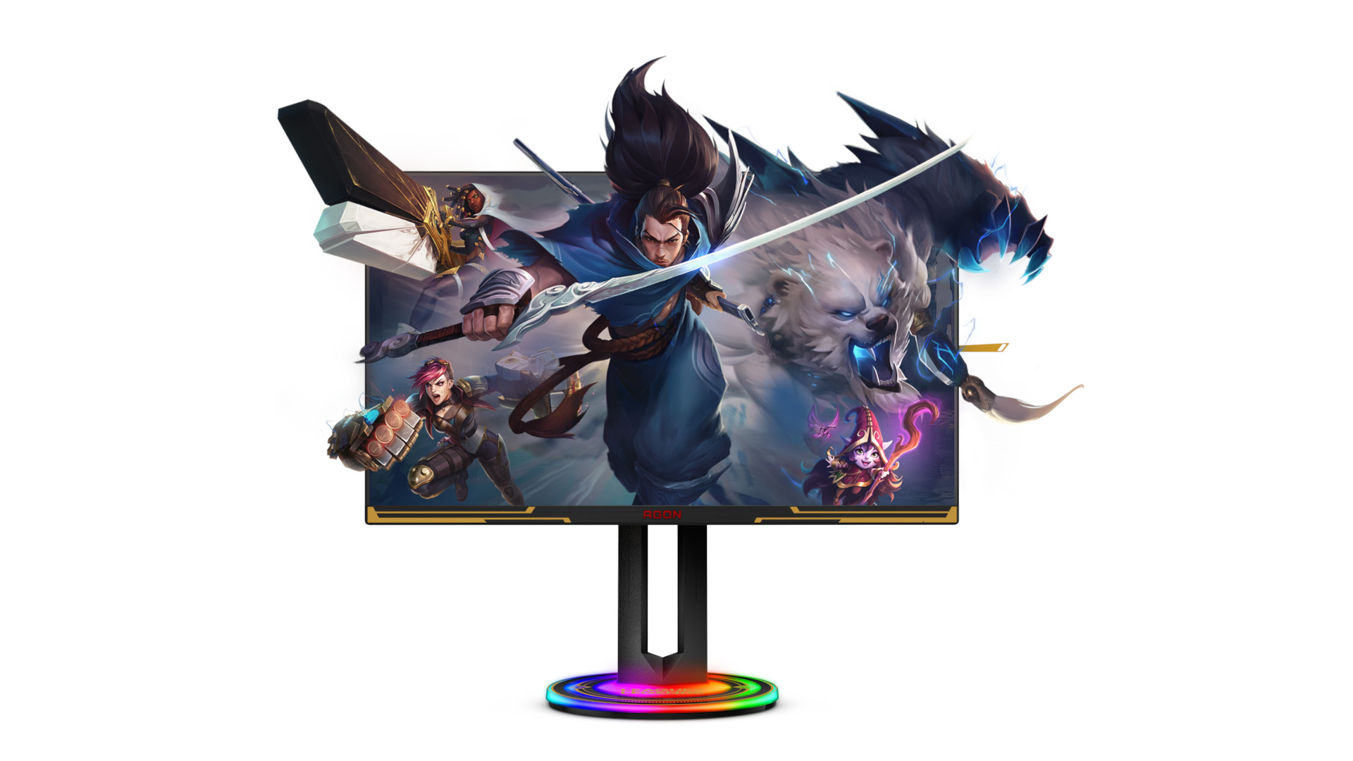 The AOC Agon Pro AG275QXL League of Legends Editiong gaming monitor