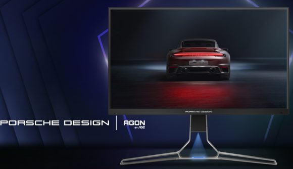 The Porsche Design AOC Agon Pro PD32M Mini LED gaming monitor