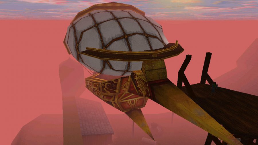 Forgotten Elder Scrolls games: Image of ship in Redguard with red horizon 