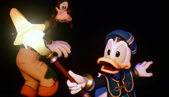 Donald wields his own lightsaber? Could be if there's a Kingdom Hearts 4 Star Wars world