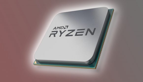 AMD Ryzen 7000: Generic AMD chip on red backdrop