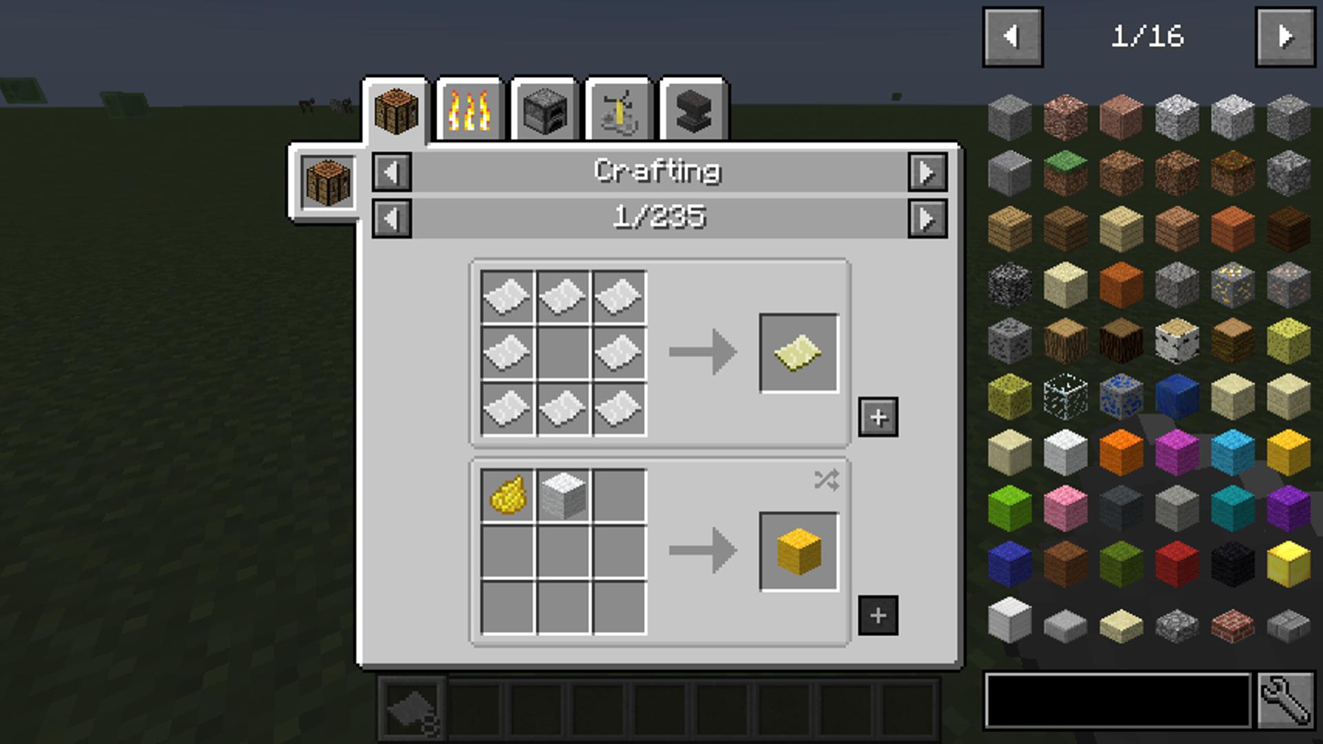 Best Minecraft mods: the user interface of the Just Enough Items mod.