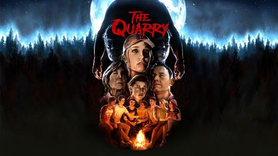 The Quarry system requirements: the killer looms behind the cast of characters at a campfire