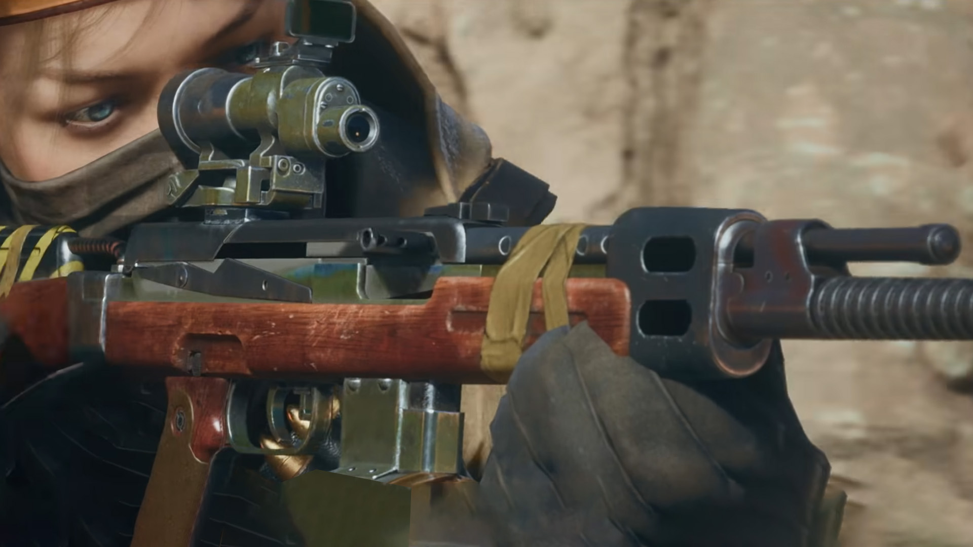 Call of Duty: Warzone 2.0 release date: female soldier takes aim at assault rifle scope
