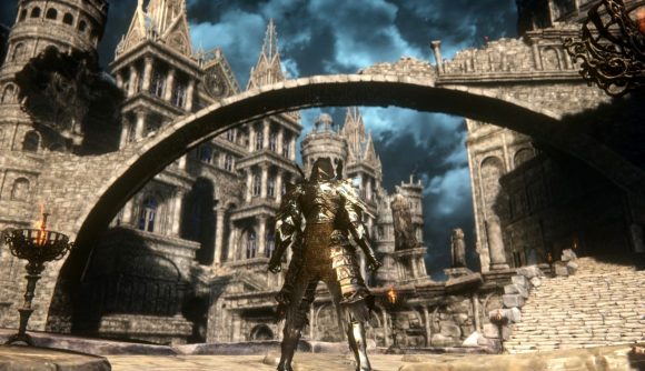 A shiny knight in Dark Souls 3 mod prequel Archthrones
