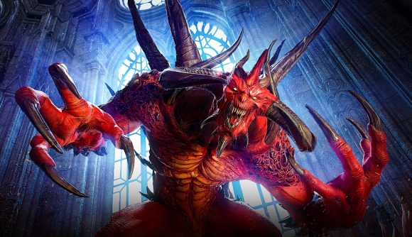 Diablo 2 Resurrected Season 1 Ladder: A demon charges toward the camera