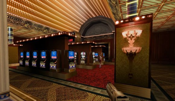 The interior of a casino shown in an early E3 build of Duke Nukem Forever.