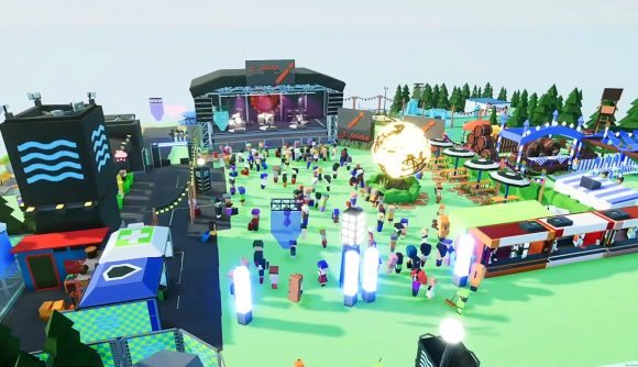 Festival Tycoon takes Planet Coaster to Glastonbury: a voxel art music festival