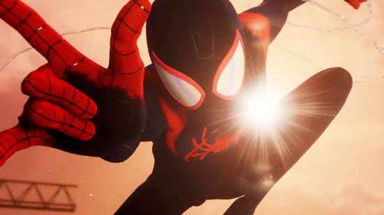 Spider-Man in his Into The Spider-Verse gear is how a bunch of Marvel MMO leaks make the MMORPG game look