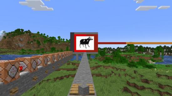 Minecraft cow gif in working in-game form