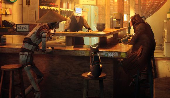 A cat and three robots walked into a bar - the Stray release date is down for summer