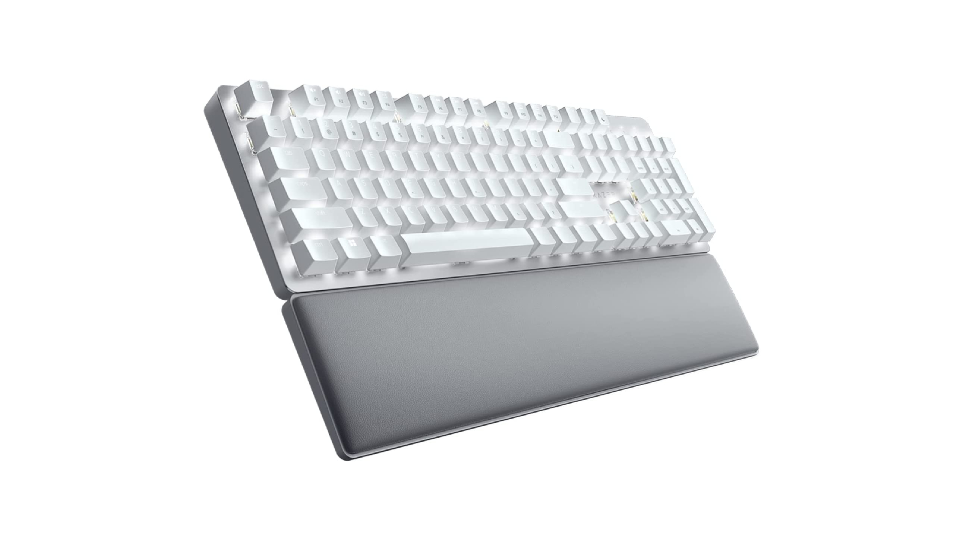 白色背景上的 Razer Type Ultra pro 生产力键盘