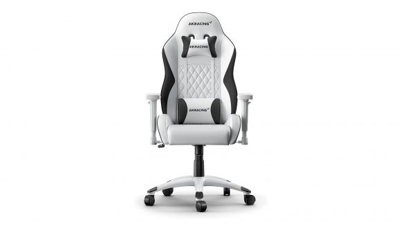 Gaming chairs to match your setup - a white AKRacing gaming chair.