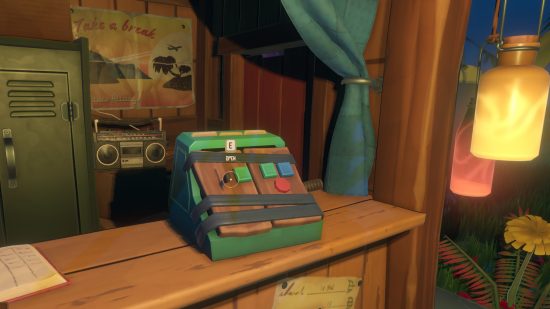 Raft Trash Cubes: The cash register on a trading post