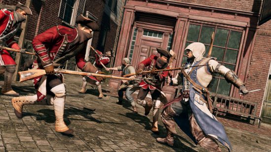 assassin's creed 3 iii connor fights english redcoats in boston