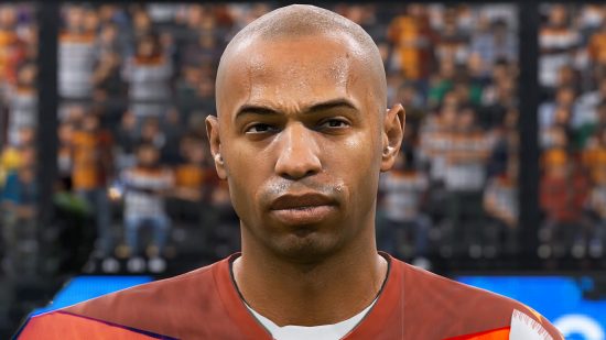 FIFA 23 icons: Thierry Henry's Prime Moments card looks directly into the camera as it rains