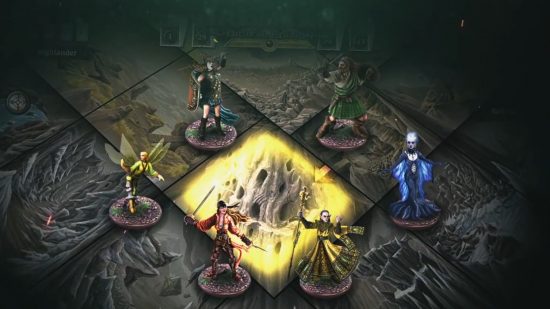 Games Workshop Talisman Humble Bundle screenshot - an image shows five of the characters on the game's board.