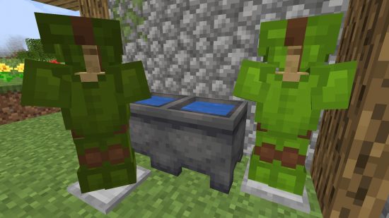 Tạo và sử dụng thuốc nhuộm màu xanh lá cây trong Minecraft, Armor