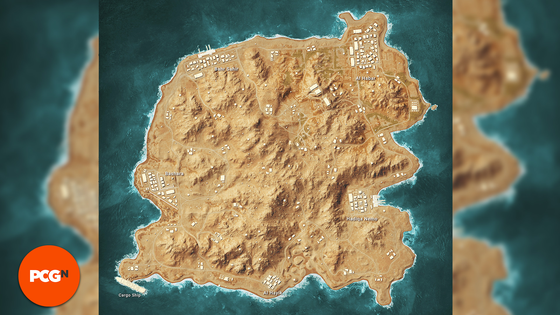 Playerunknowns Battlegrounds PUBG Map: a map view of Karakin