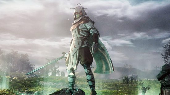 The main character of Soulframe stands in the open-world game